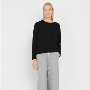 EUC Cuyana French terry pleat back sweatshirt S